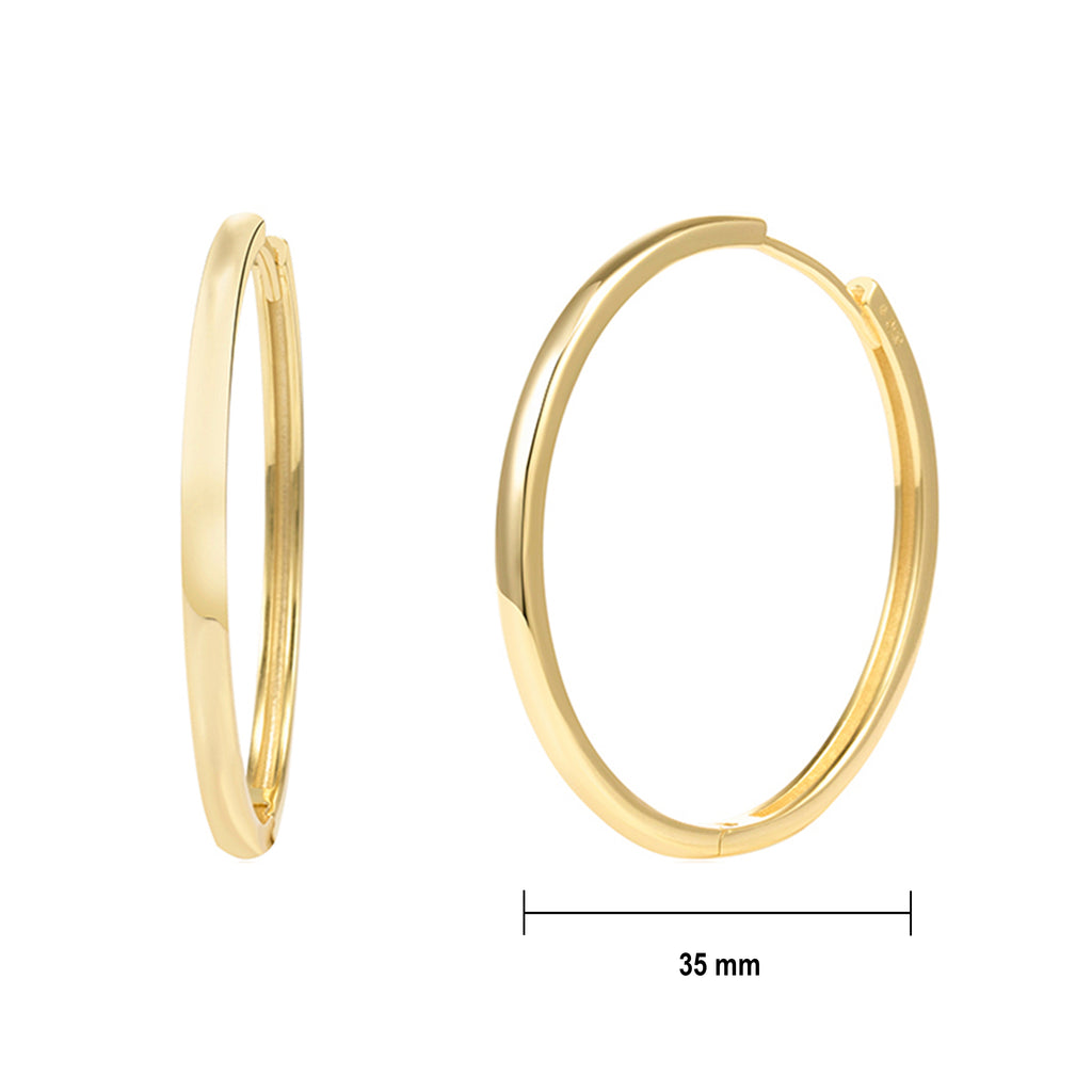 Arracadas Doradas Circulares