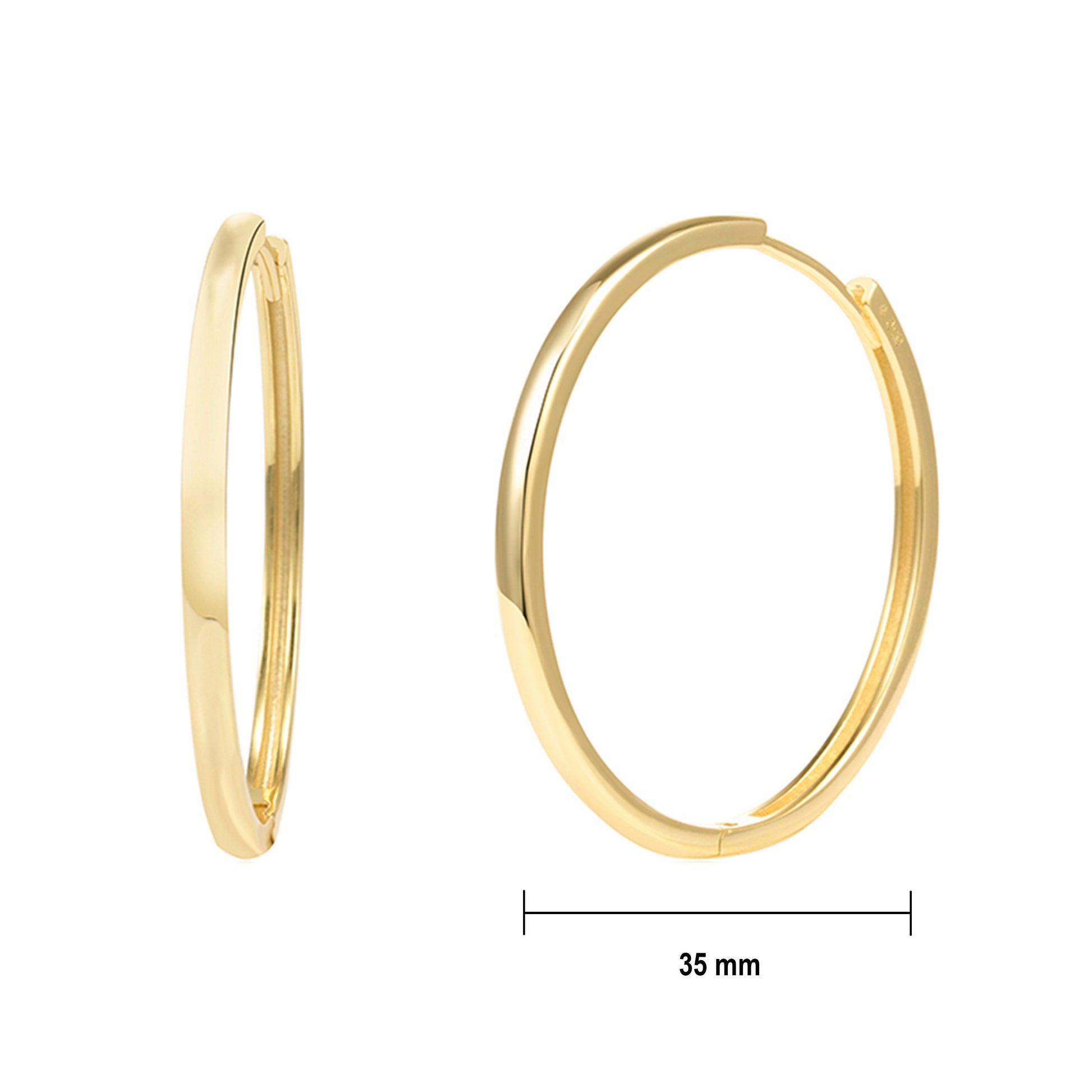 Arracadas Doradas Circulares