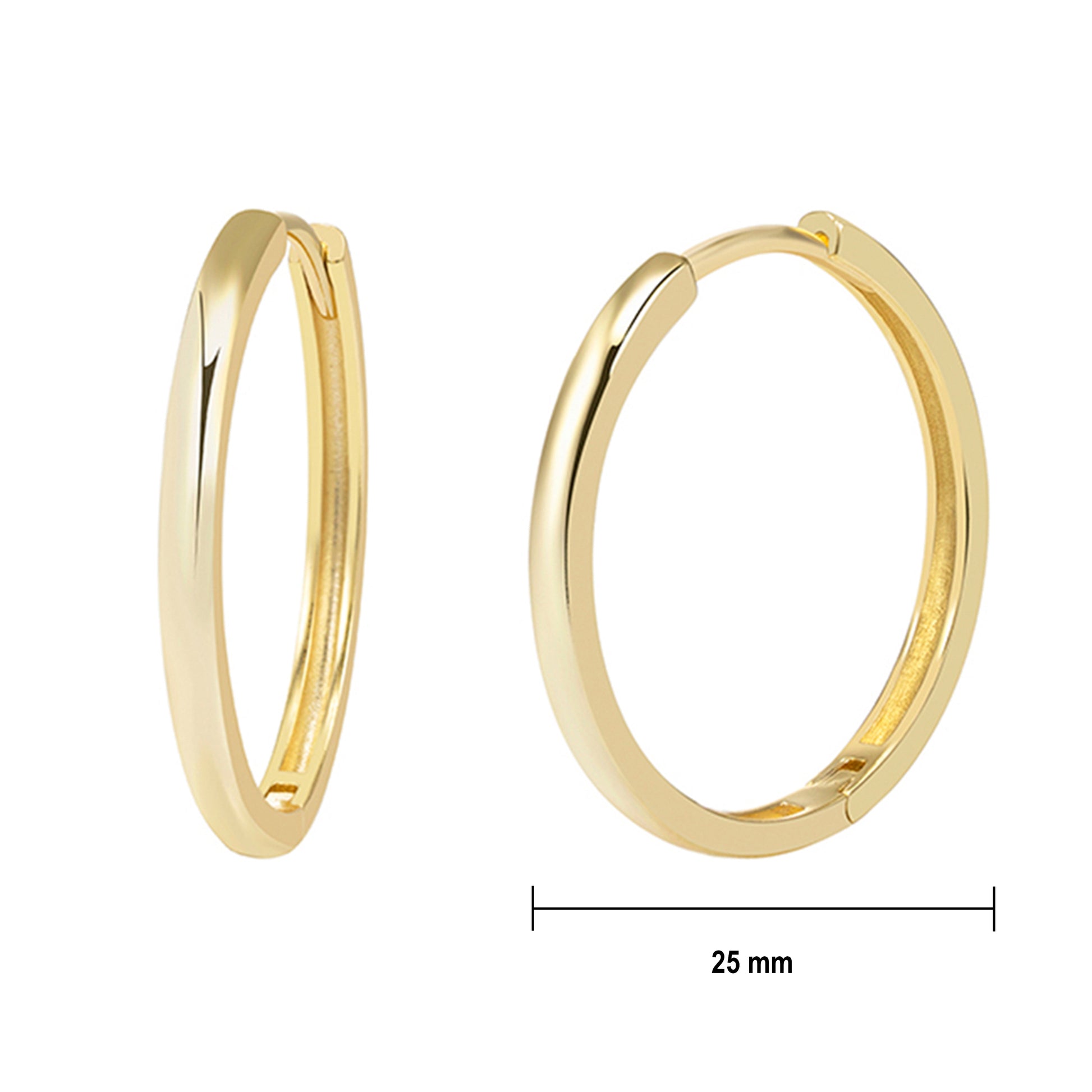 Arracadas Doradas Circulares