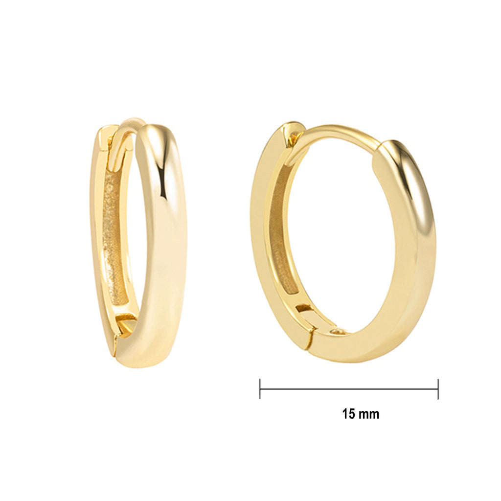 Arracadas Doradas Circulares