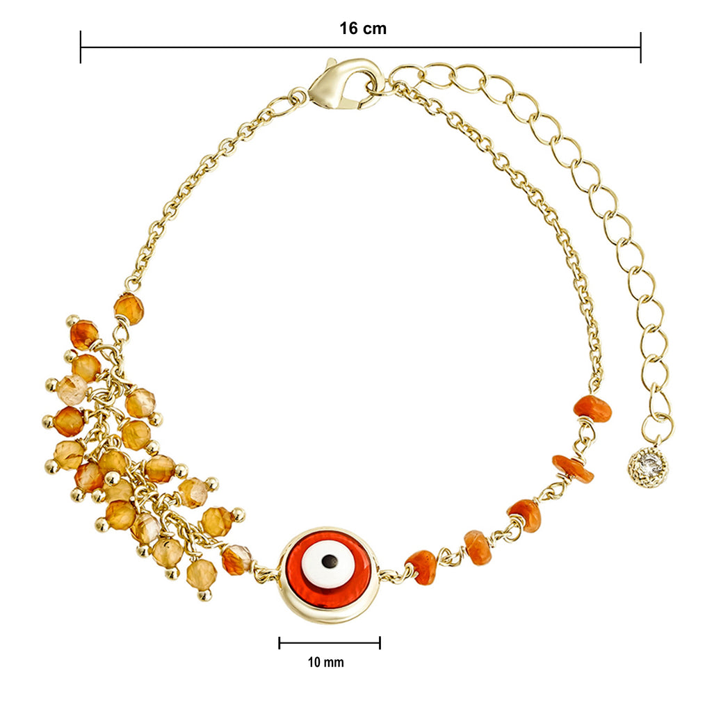 Pulsera  con Ojo Turco Protector y Piedras