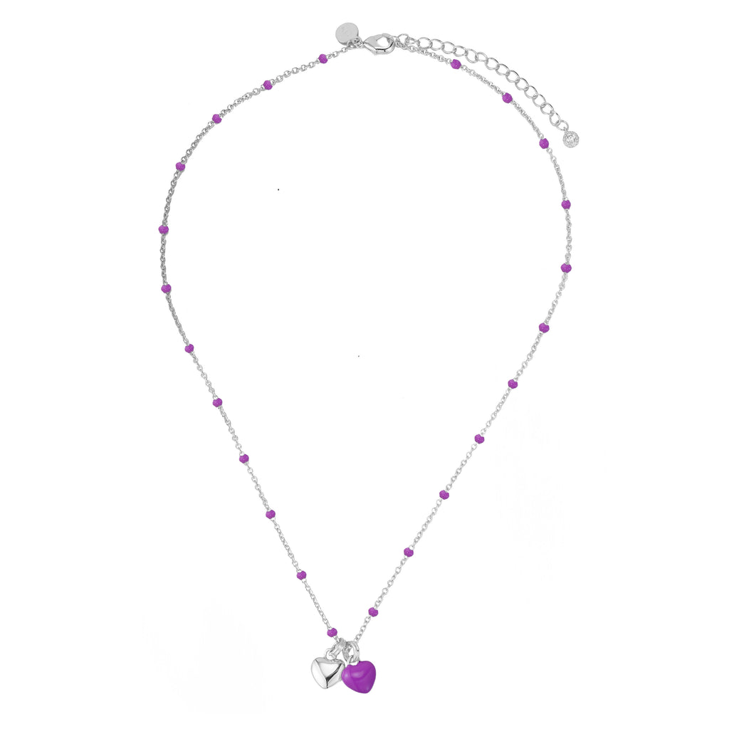Collar de Corazones Púrpura