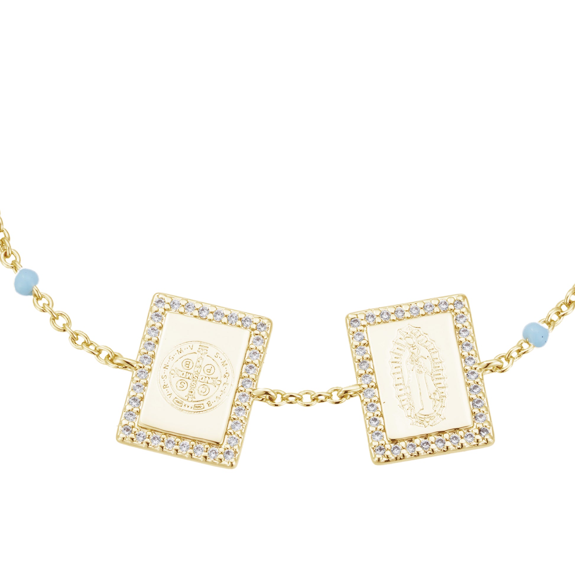 Pulsera San Benito y Virgen María