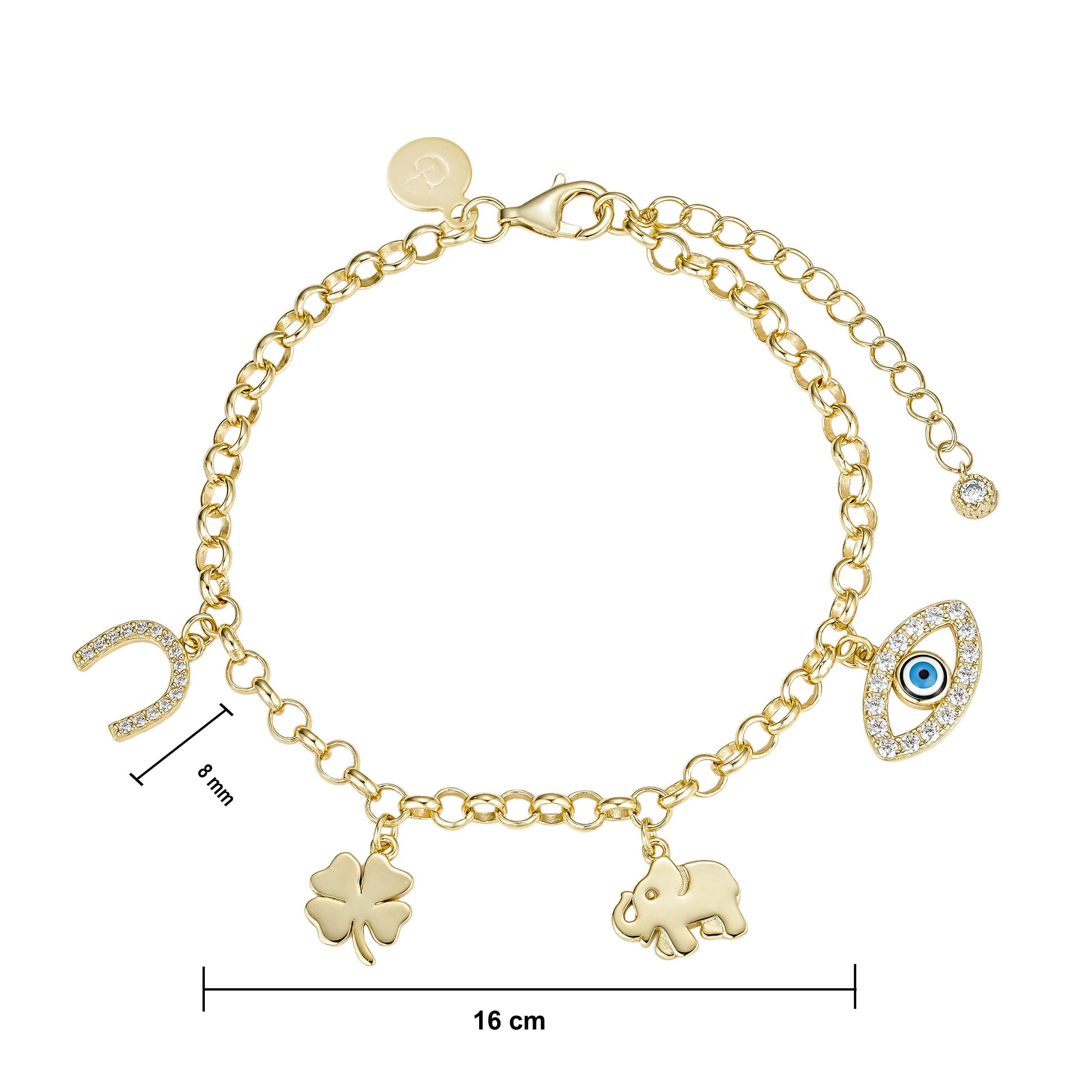 Pulsera con símbolos de protección