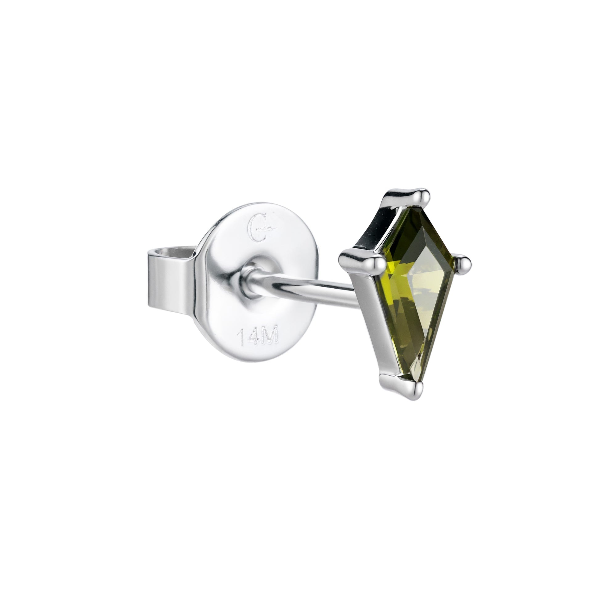 Piercing con Circonia Verde Corte Diamante