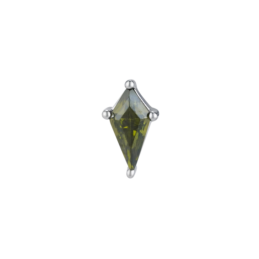 Piercing con Circonia Verde Corte Diamante