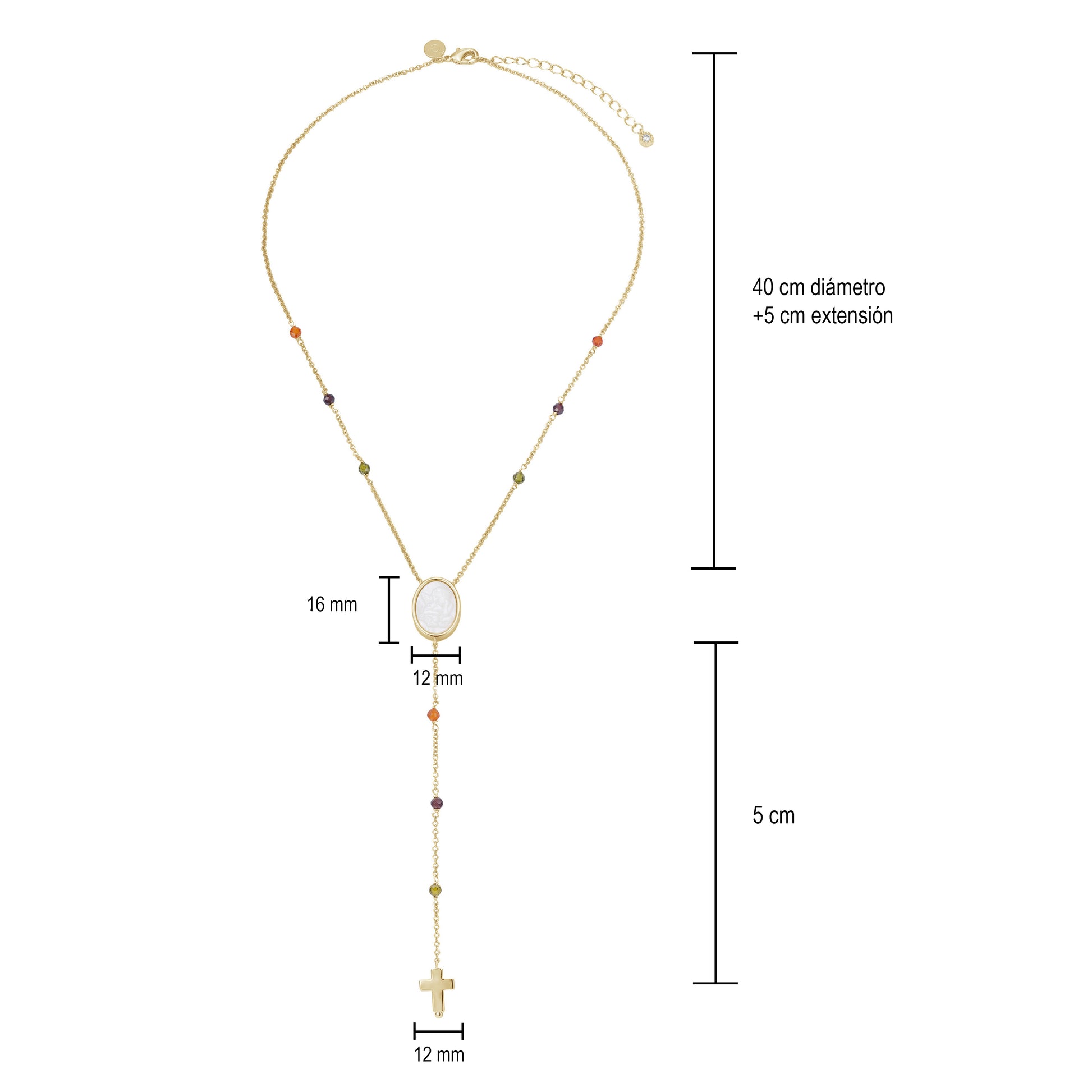 Collar con Medalla Tallada en Madre Perla