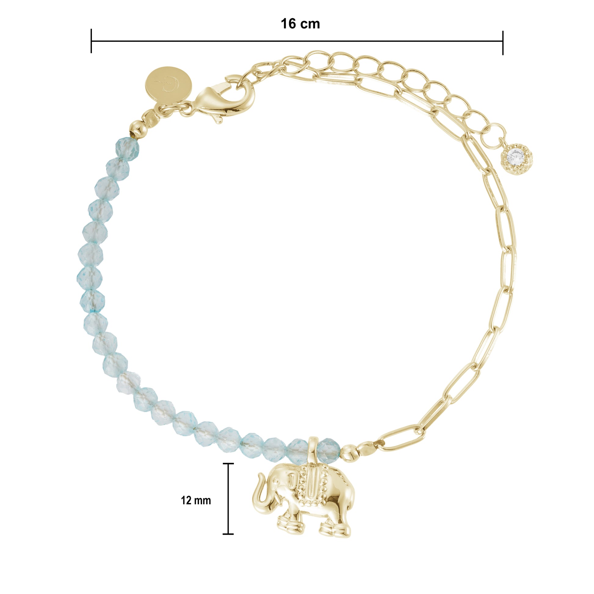 Pulsera Elefante con Cristales