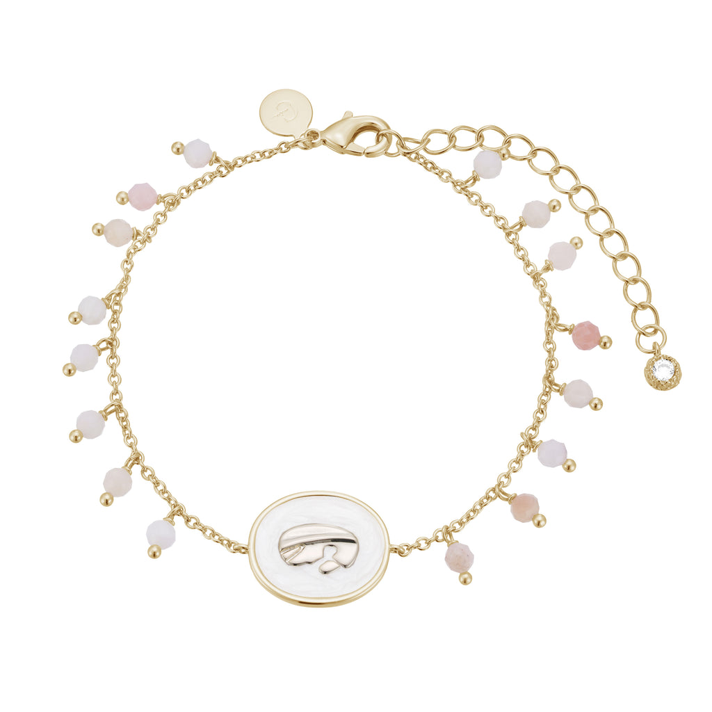 Pulsera Virgen María en Madre Perla