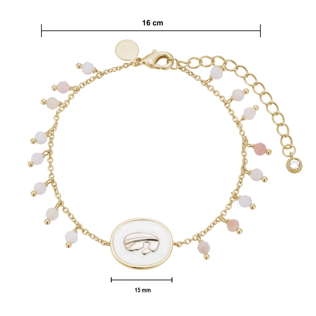 Pulsera Virgen María en Madre Perla