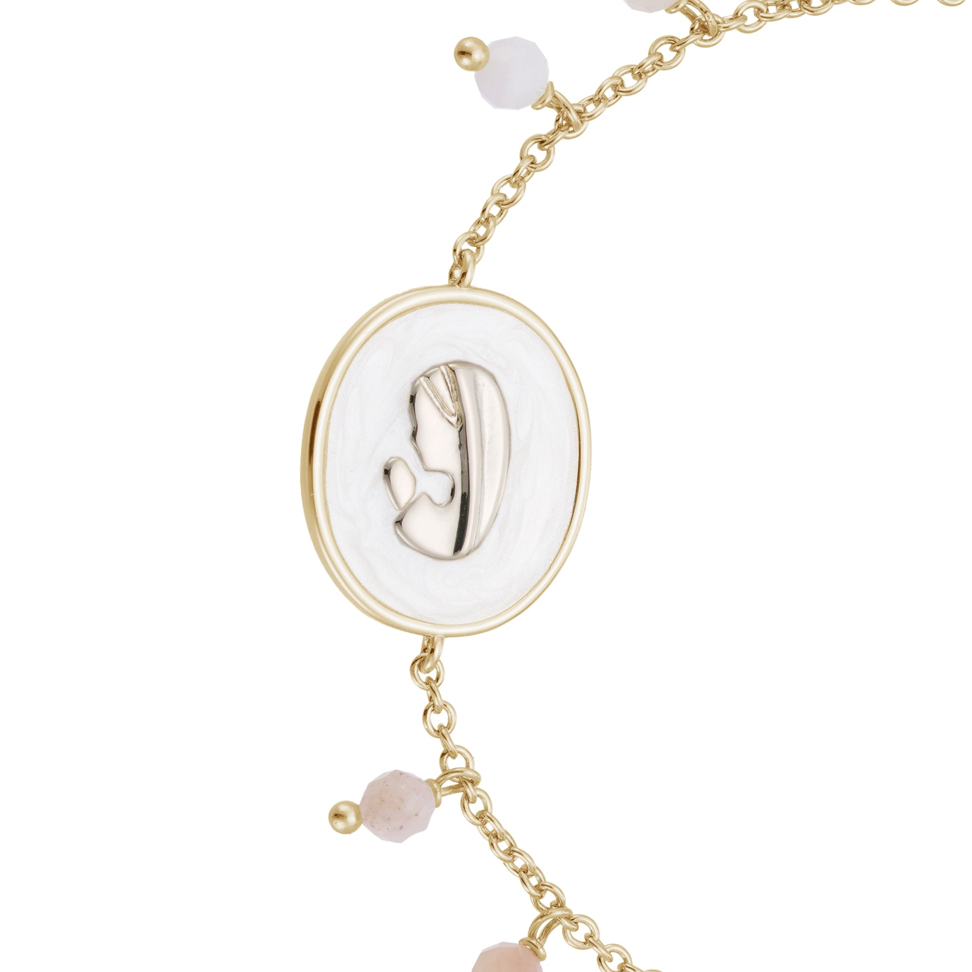 Pulsera Virgen María en Madre Perla