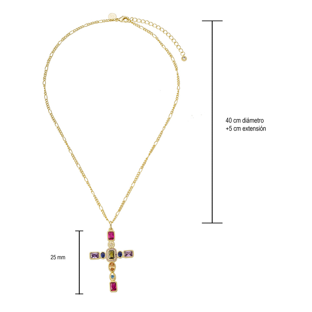 Collar Cruz con Circonias