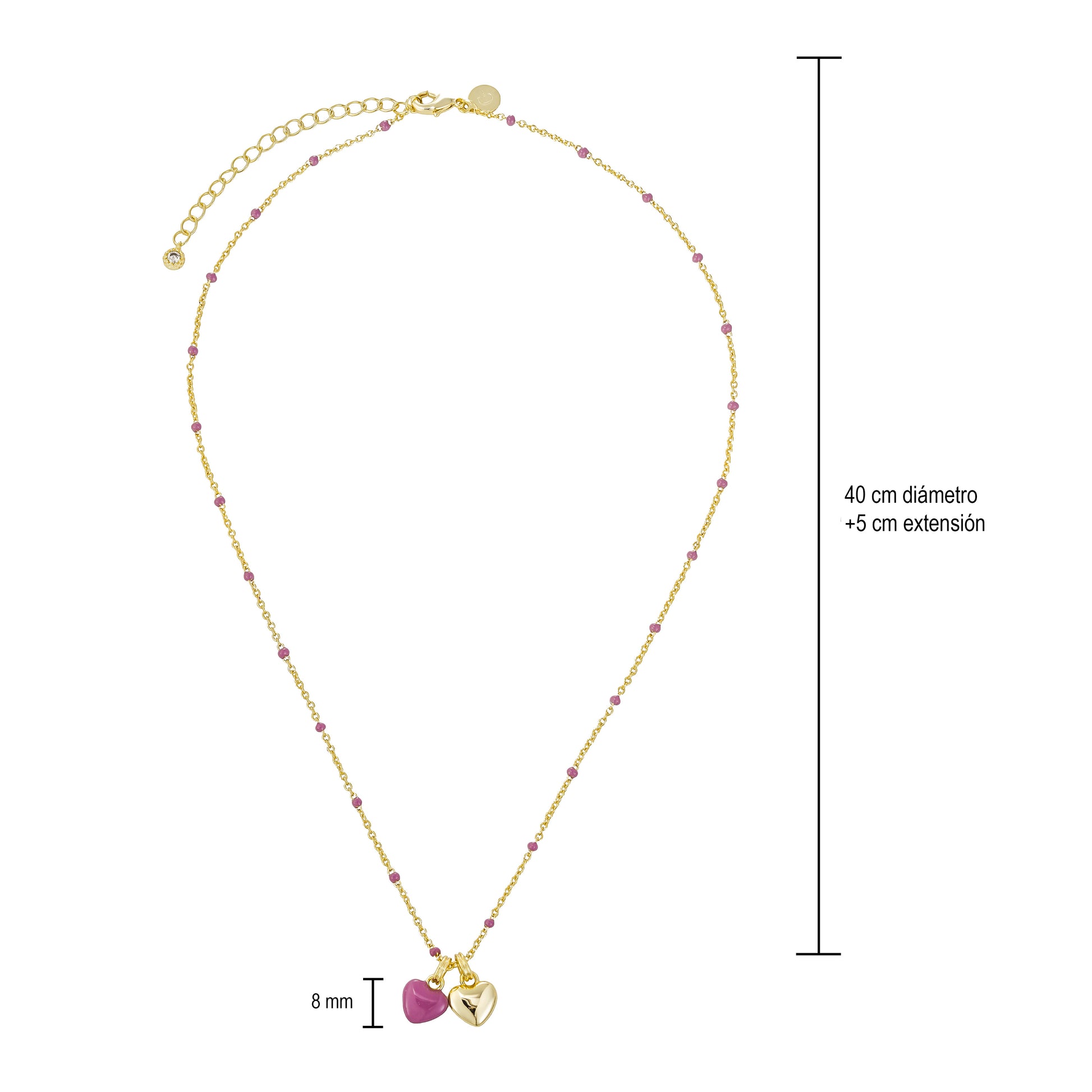 Collar de Corazones Dorado