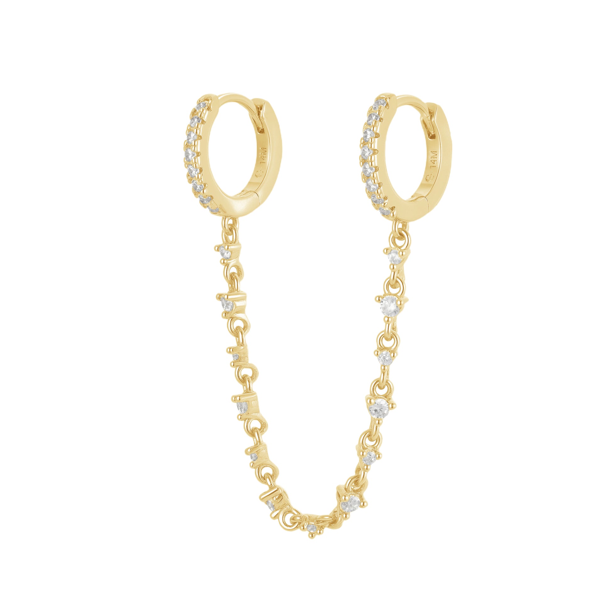 Piercing Doble Aro y Cadena