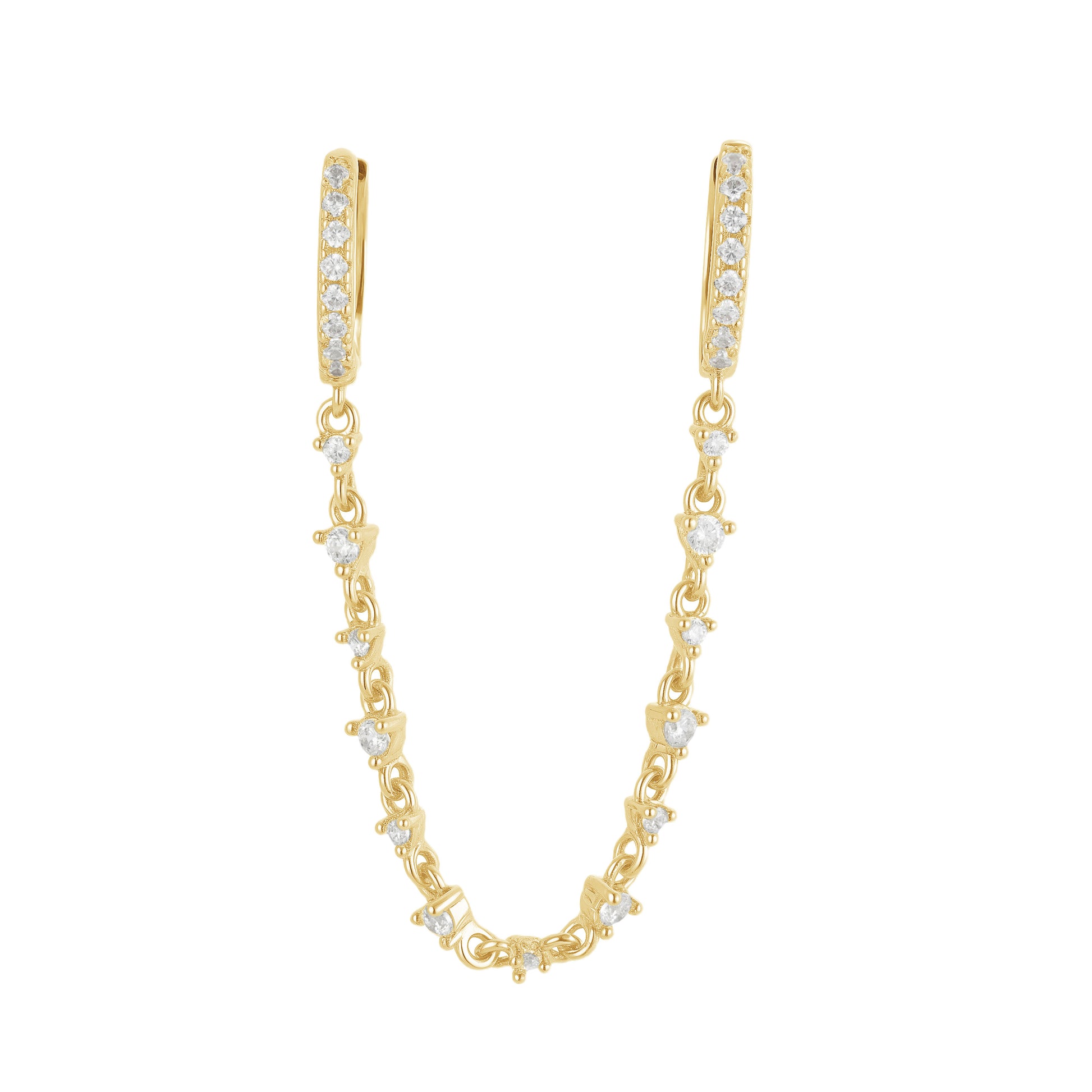 Piercing Doble Aro y Cadena