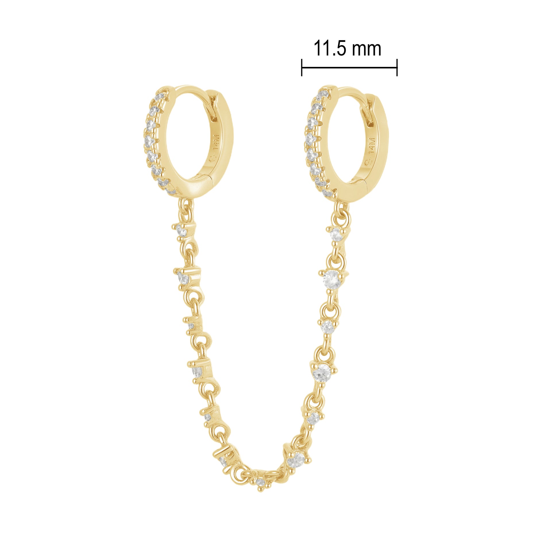 Piercing Doble Aro y Cadena