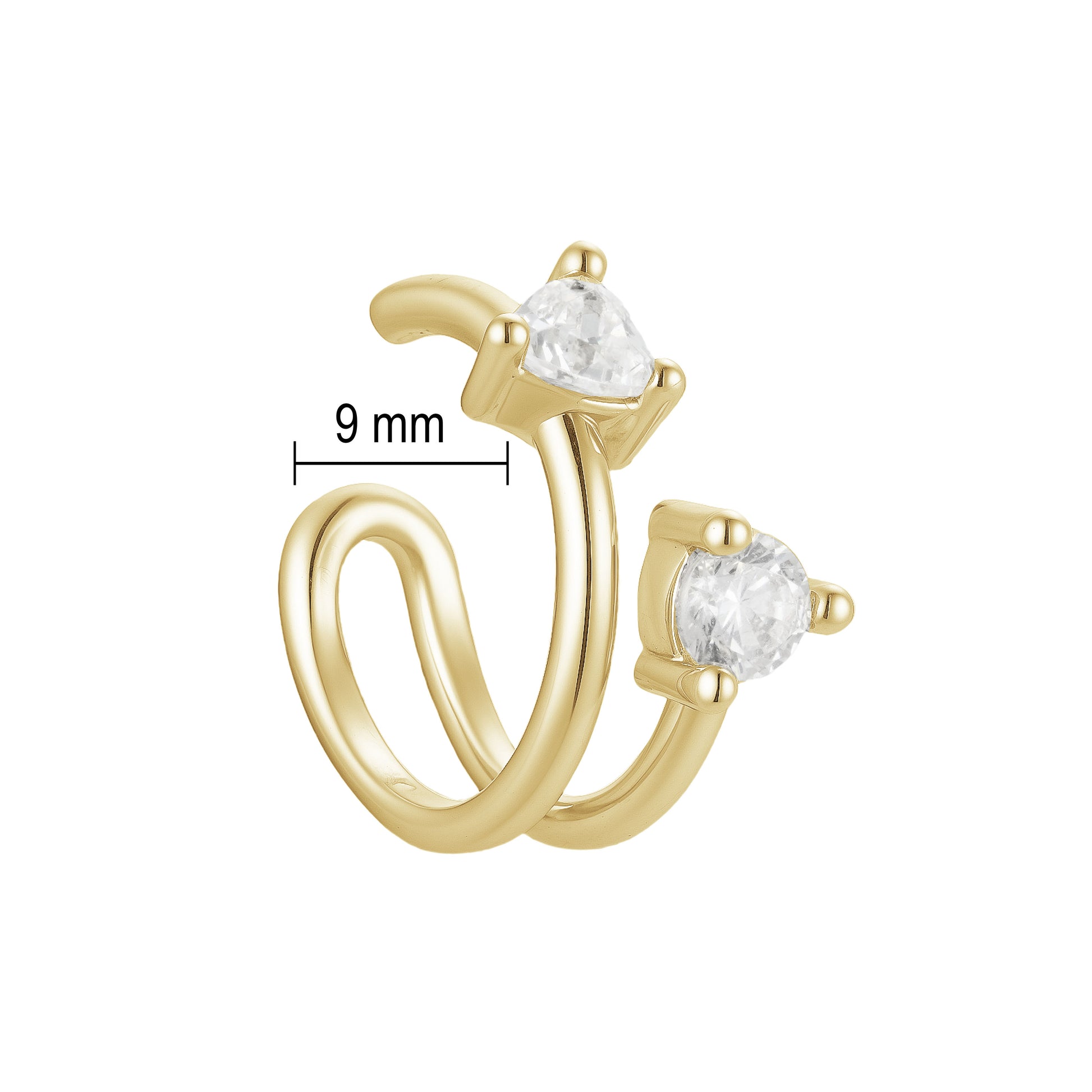 Earcuff Circonias Blancas