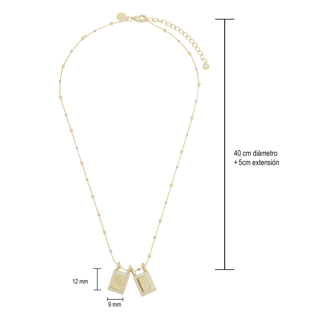 Escapulario San Benito y Virgen de Guadalupe