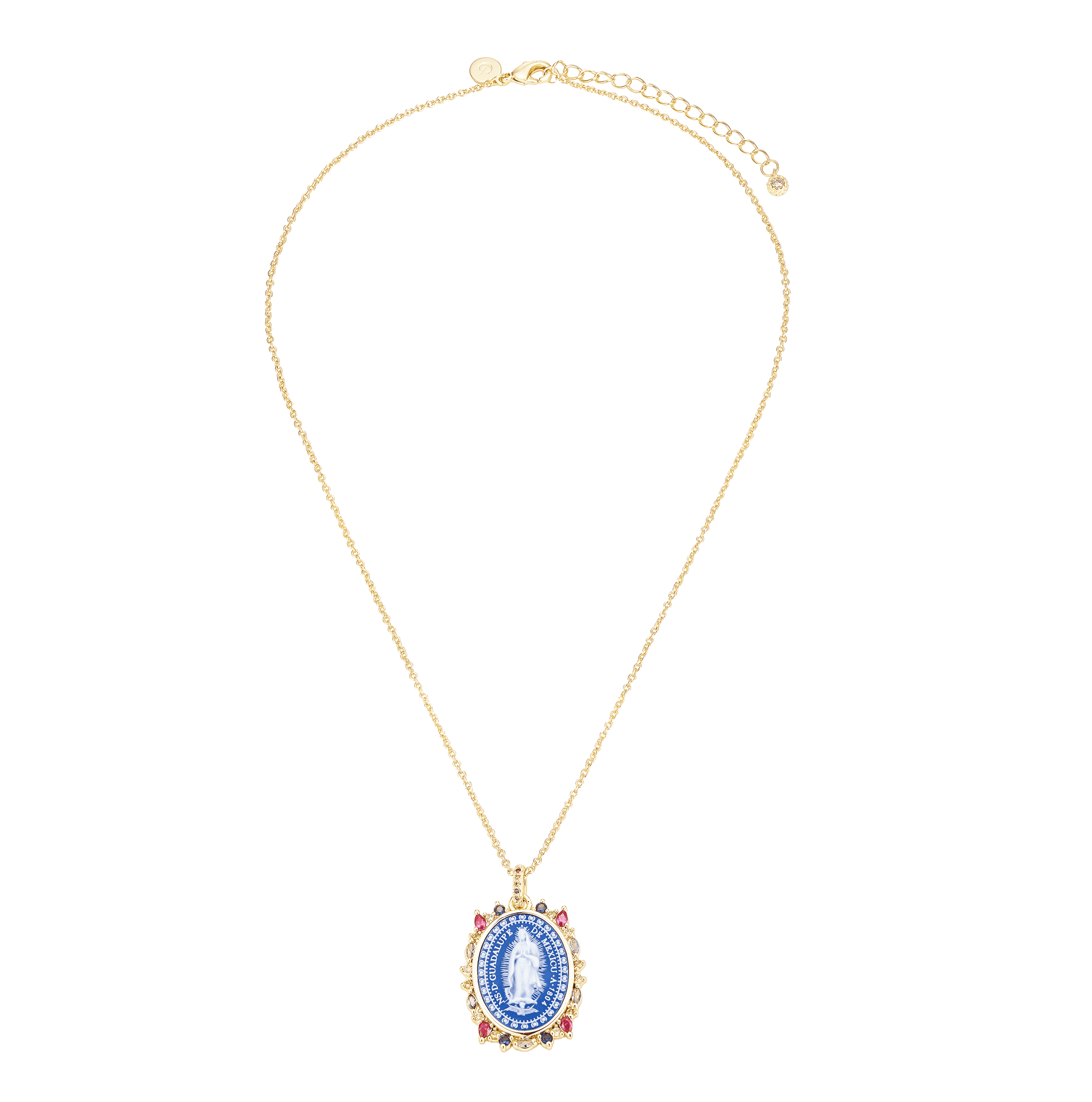 Collar de Piedra Ágata Virgen de Guadalupe