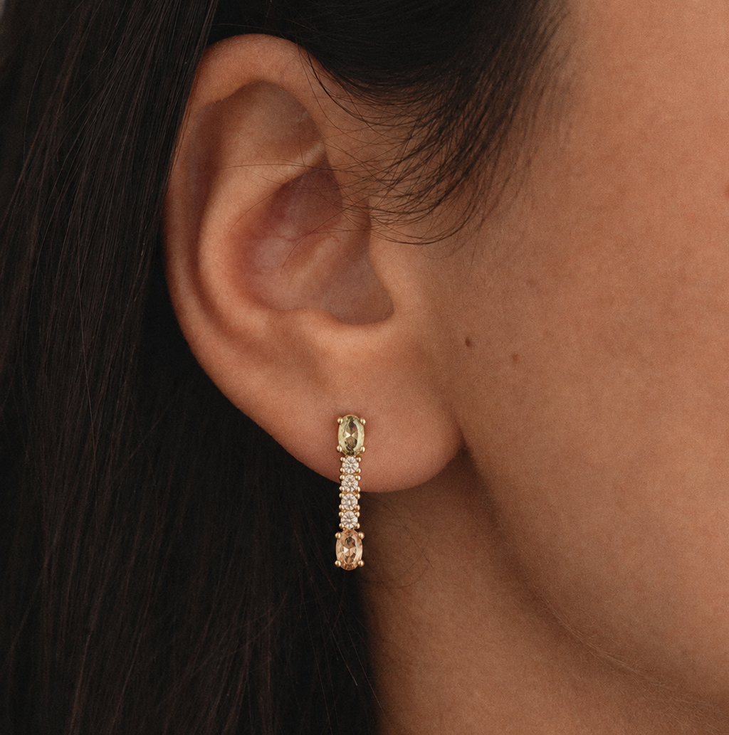 Aretes de Circonias Multicolor