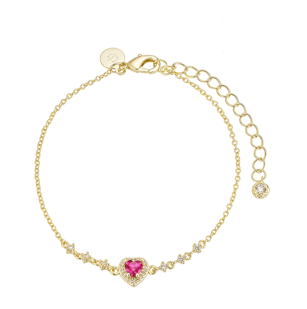 PULSERA CORAZON RUBY