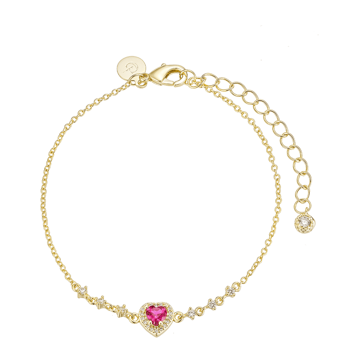 PULSERA CORAZON RUBY