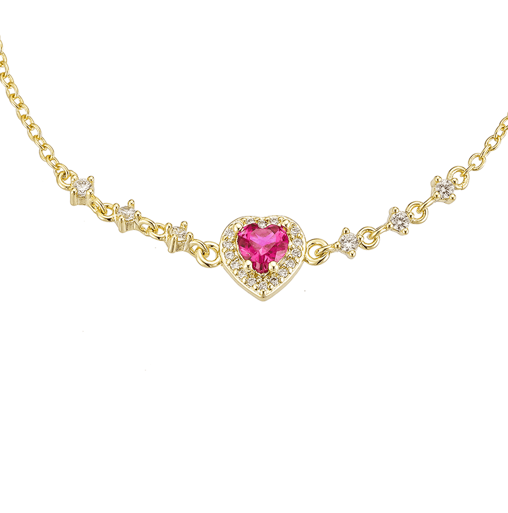 PULSERA CORAZON RUBY