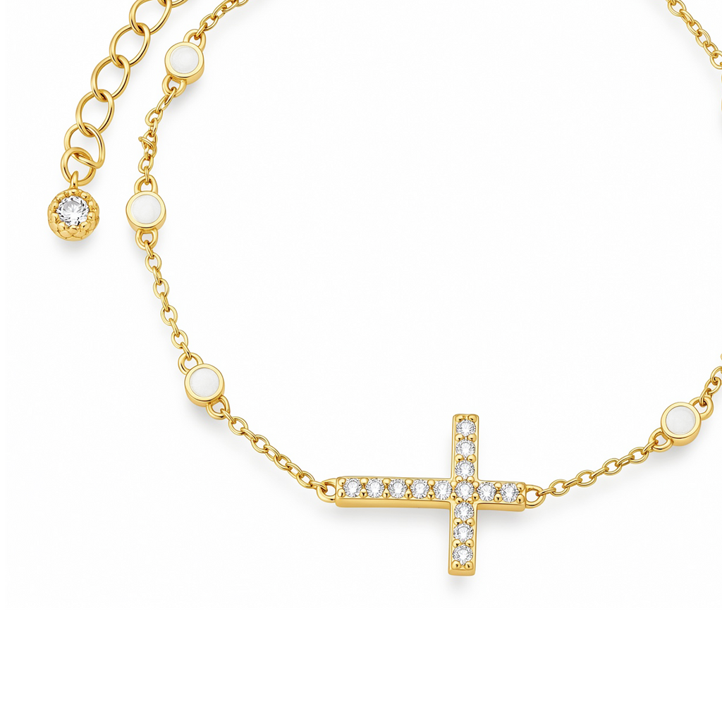 Pulsera Cruz con Circonias