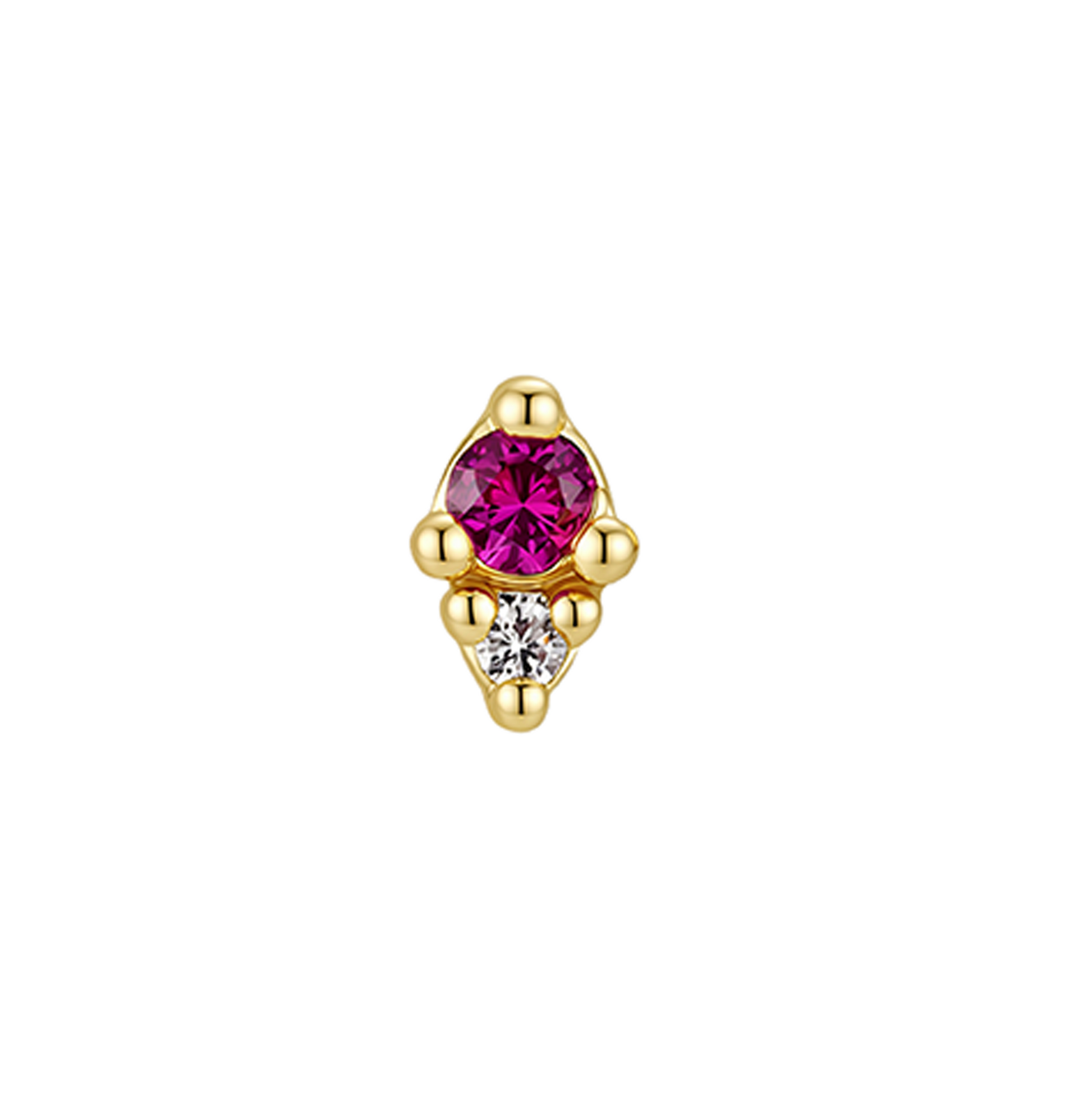 Piercing de Circonia Rosa