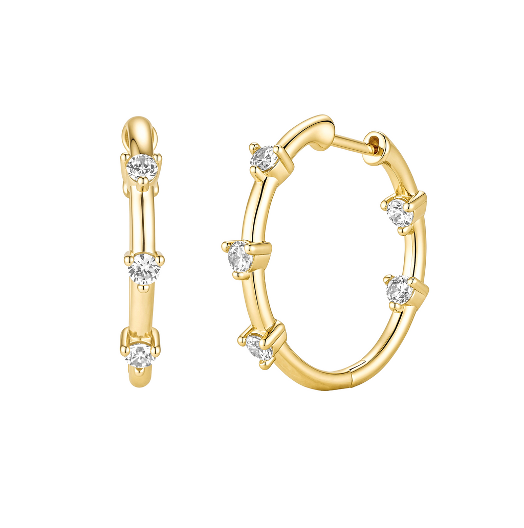 Aretes Huggie con Circonias