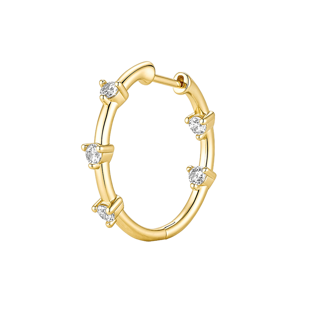 Aretes Huggie con Circonias