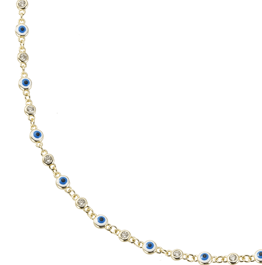 COLLAR OJITOS Y CIRCONIAS