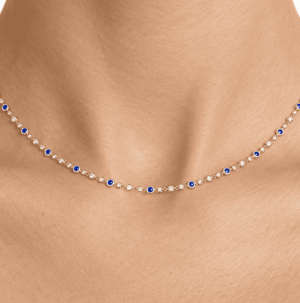 COLLAR OJITOS Y CIRCONIAS