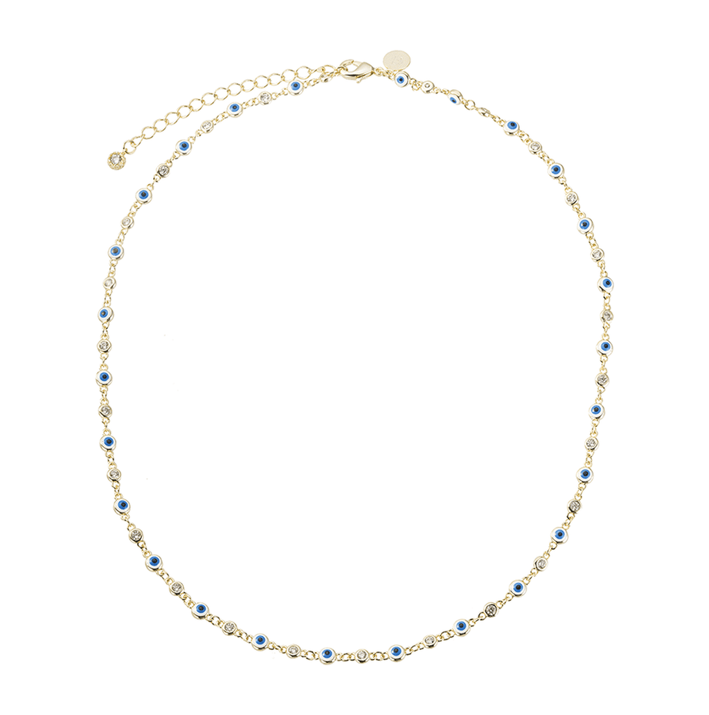 COLLAR OJITOS Y CIRCONIAS