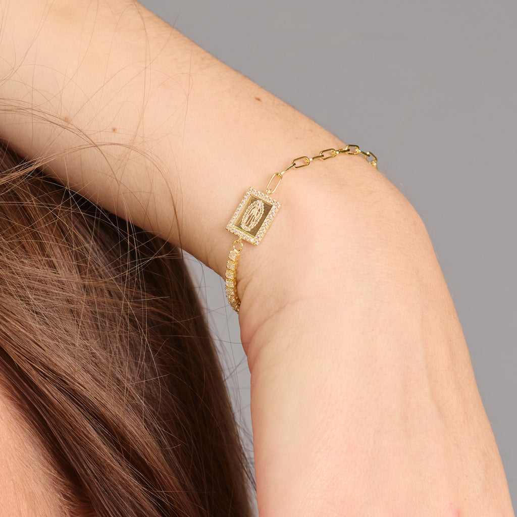 Pulsera Dorada Virgen de Guadalupe