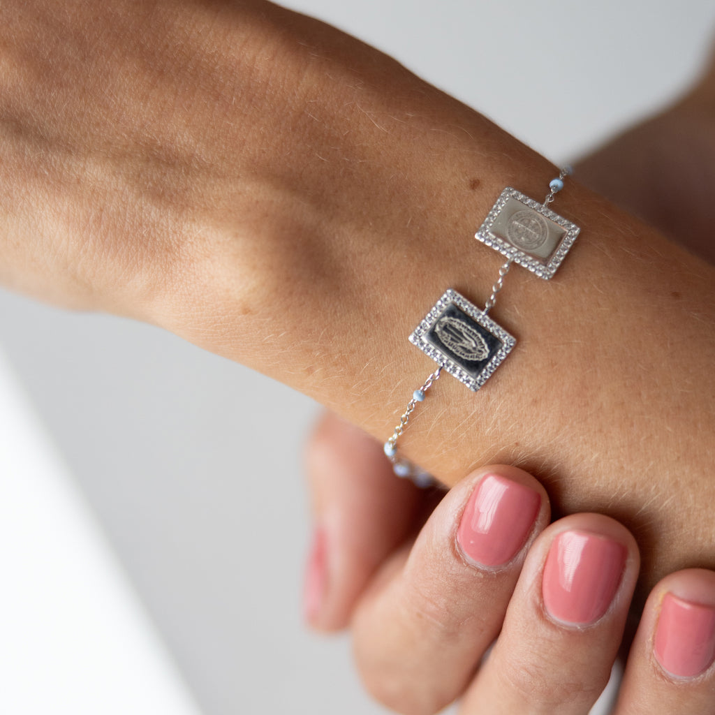 Pulsera San Benito y Virgen María