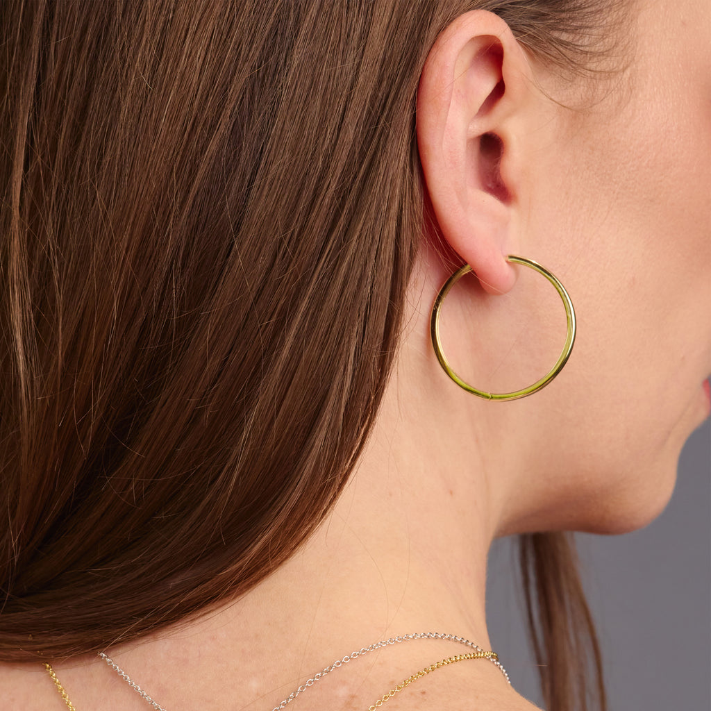 Arracadas Doradas Circulares