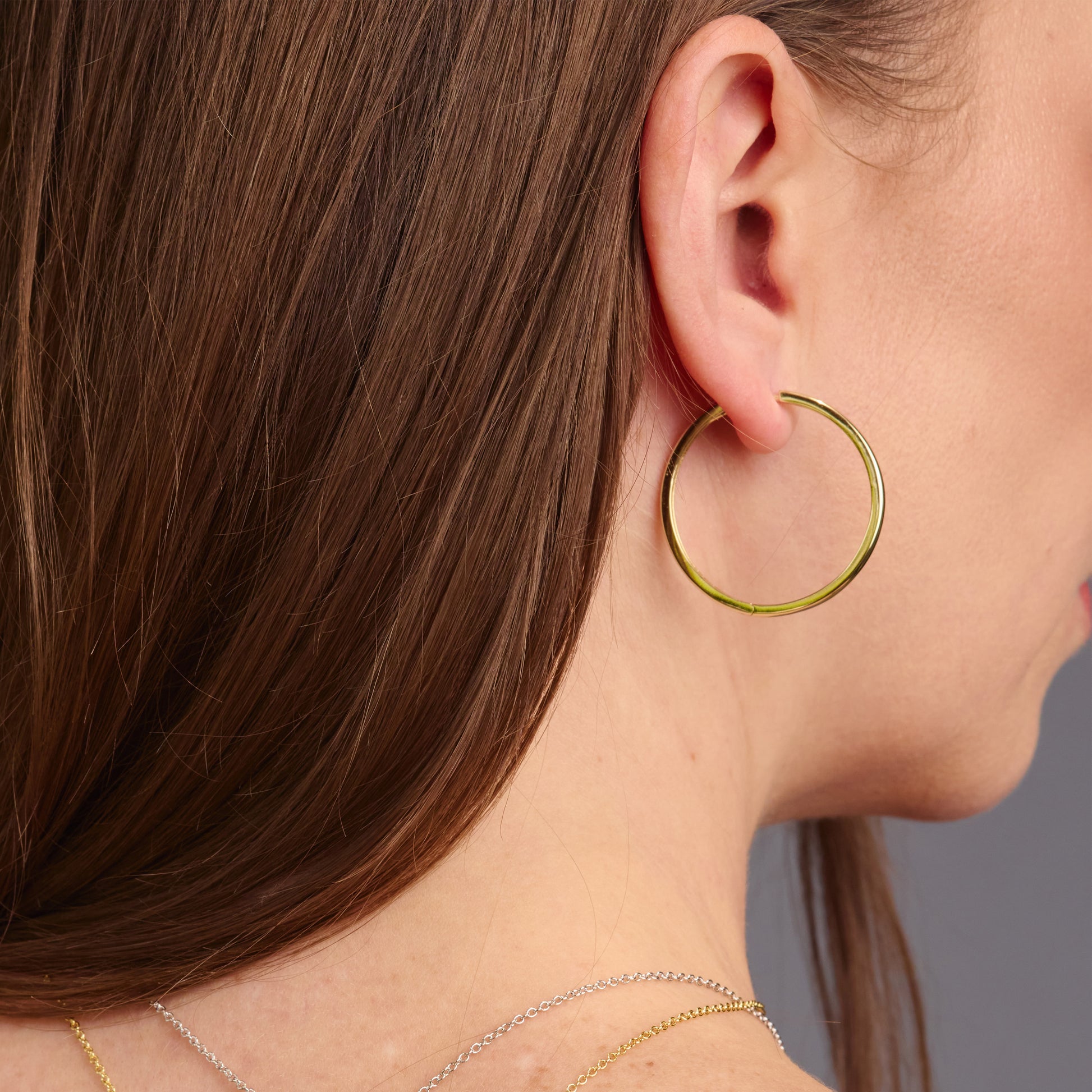 Arracadas Doradas Circulares