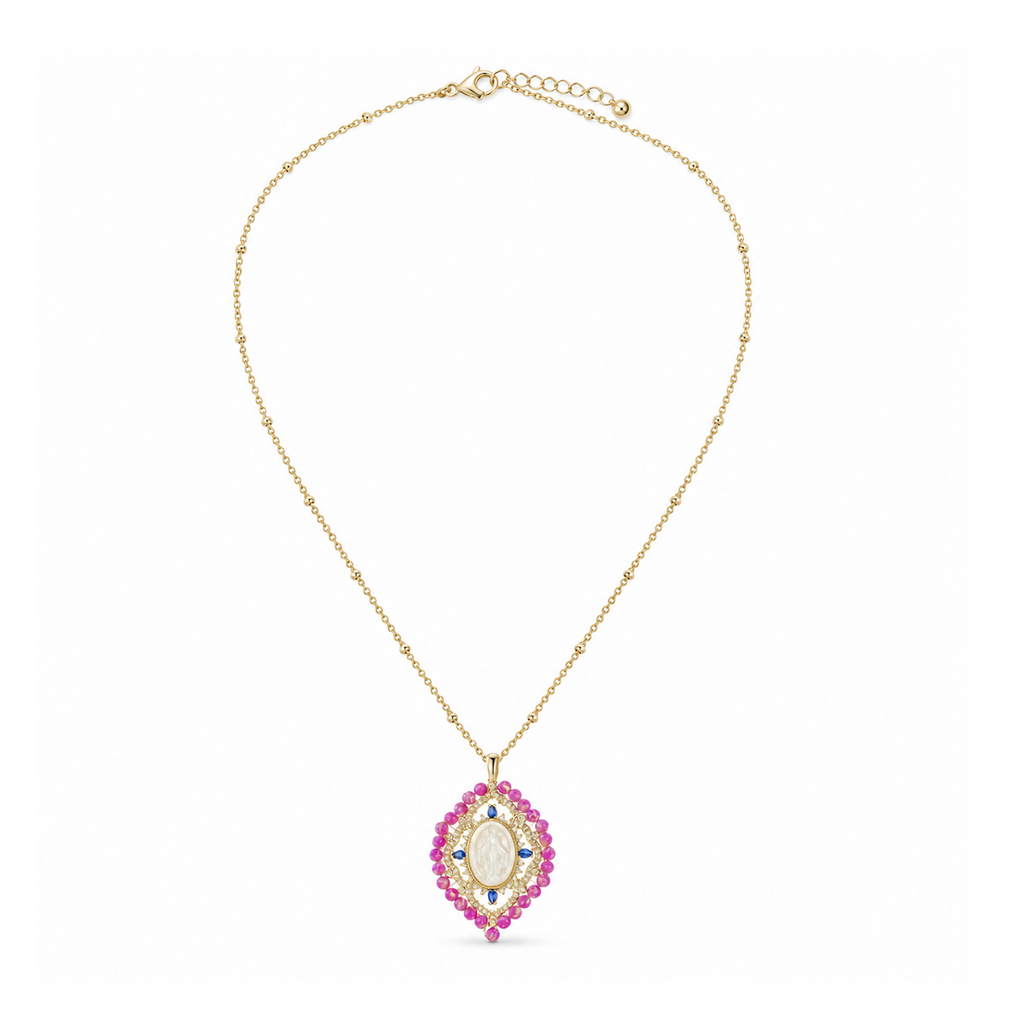 Collar Virgen Milagrosa Rombo