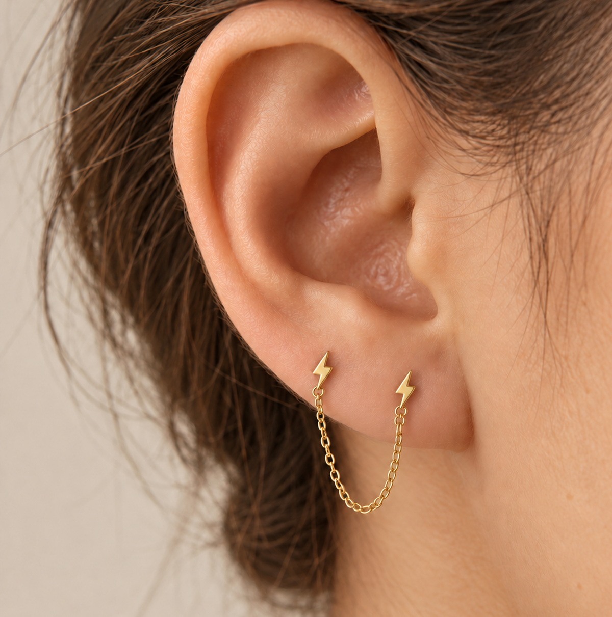 Piercing Rayo con Cadena