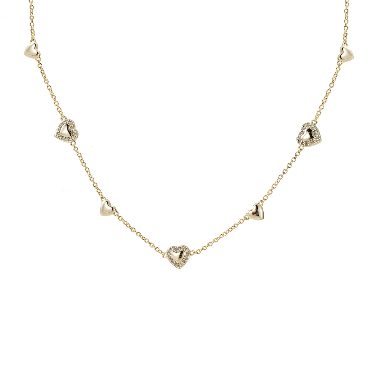 Collar Charms de Corazones