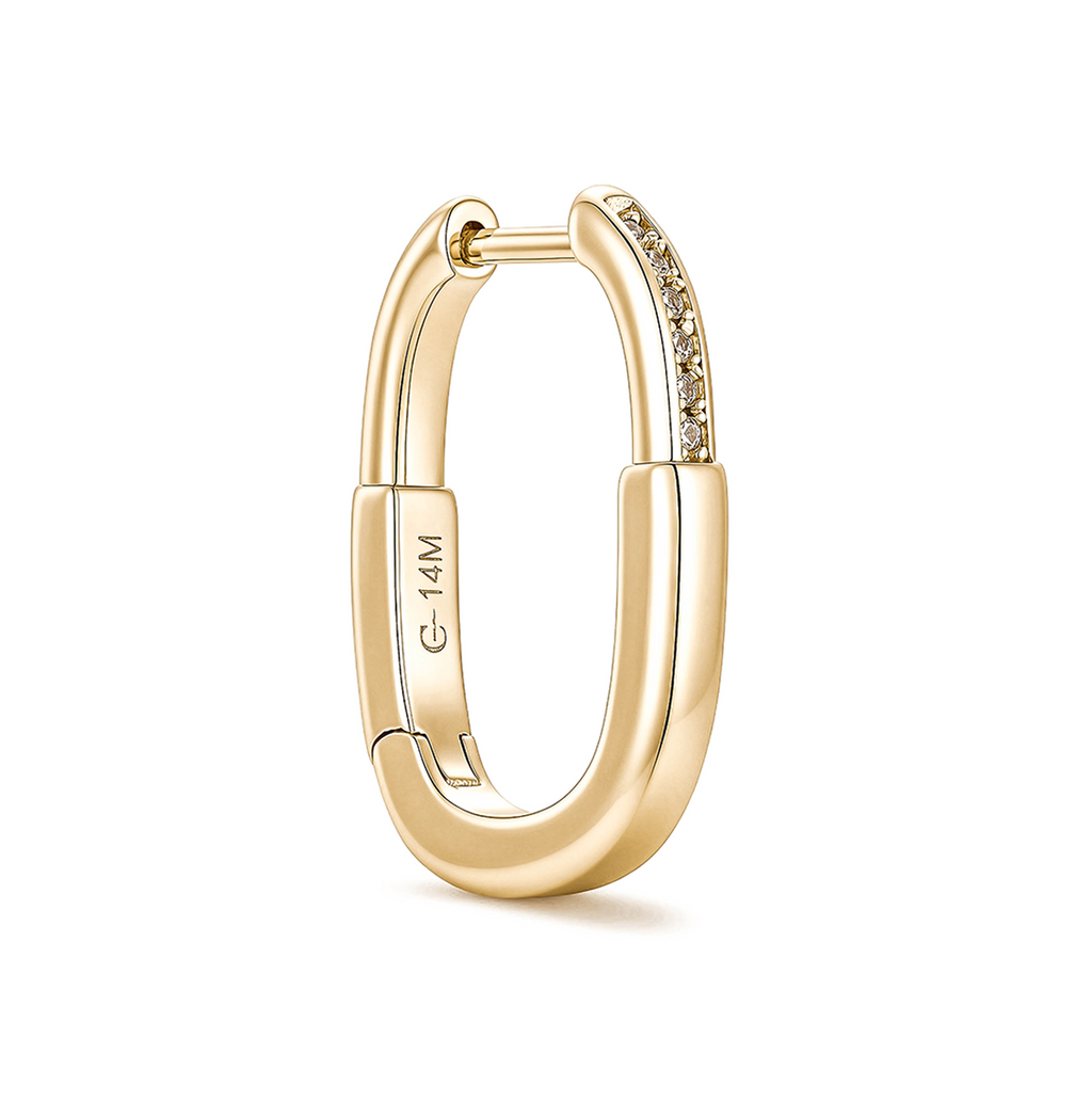 Aretes Huggies con Pavé