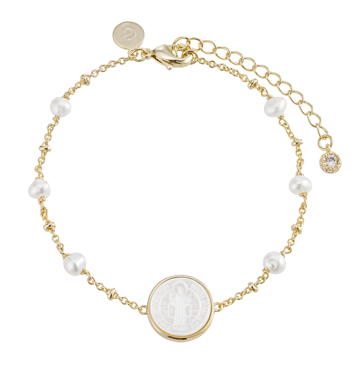 Pulsera San Benito y Perlas