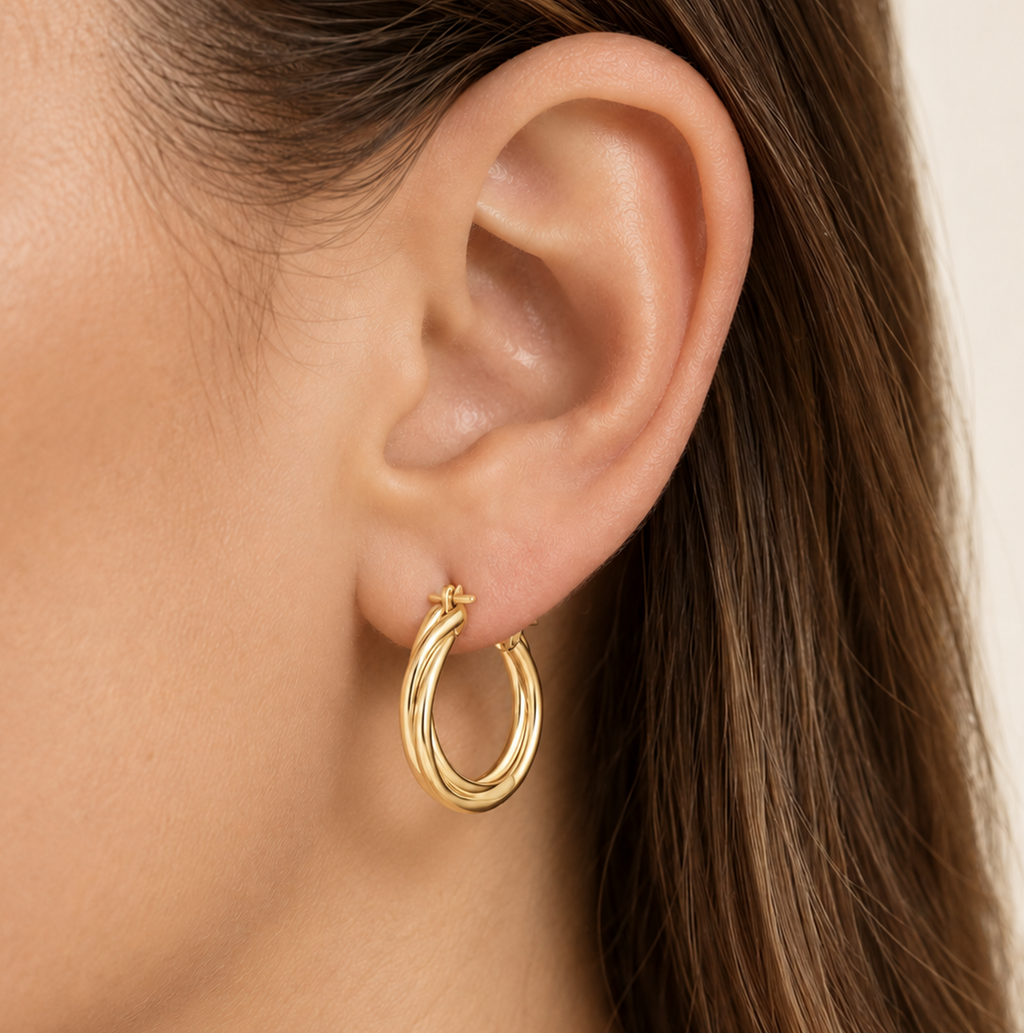 Aretes Aro Entrelazado