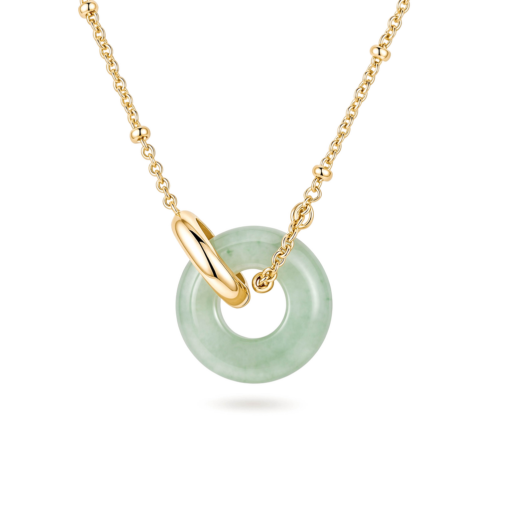 Set Collar y Pulsera Aro Jade