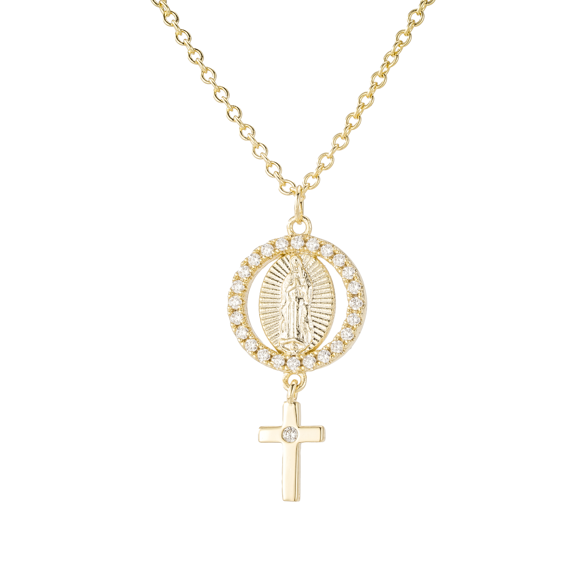 Collar Medalla y Cruz para Niño