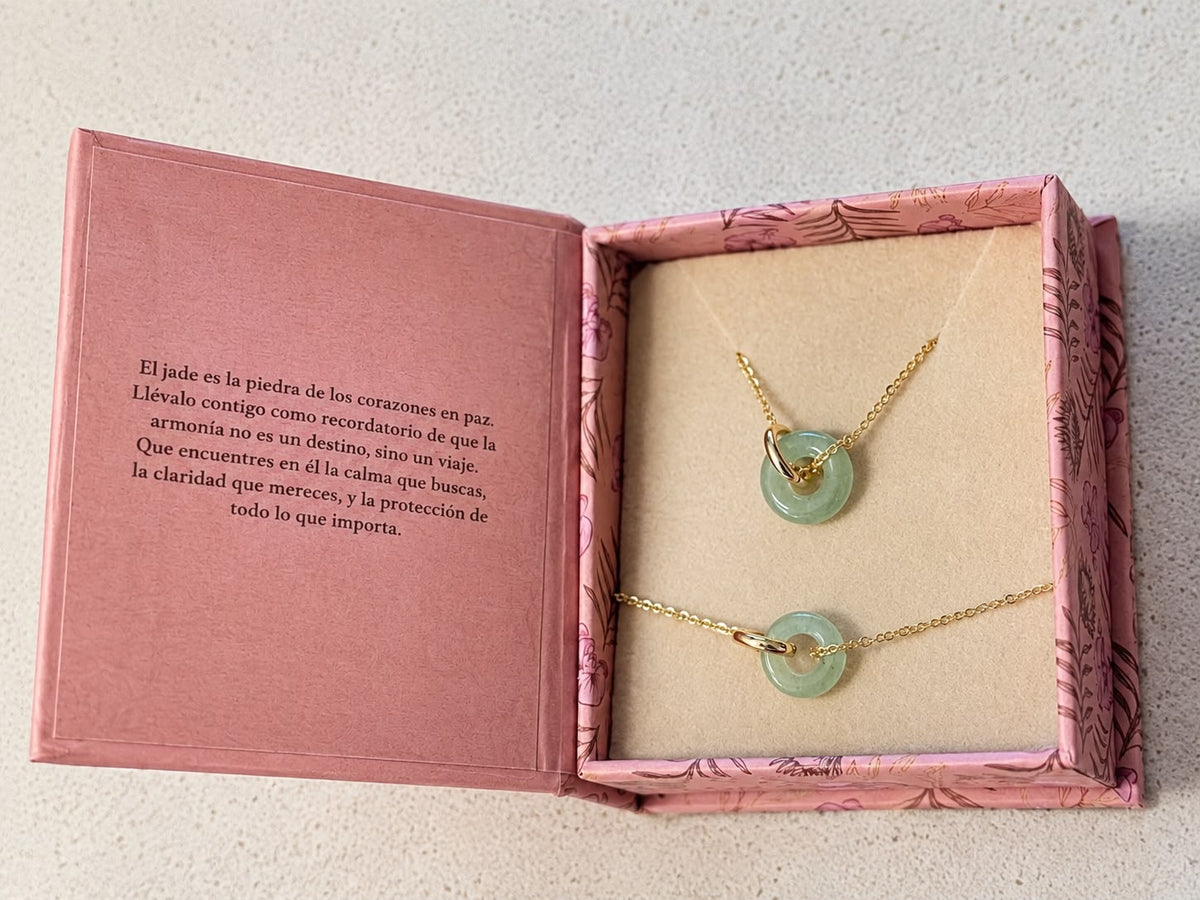 Set Collar y Pulsera Aro Jade